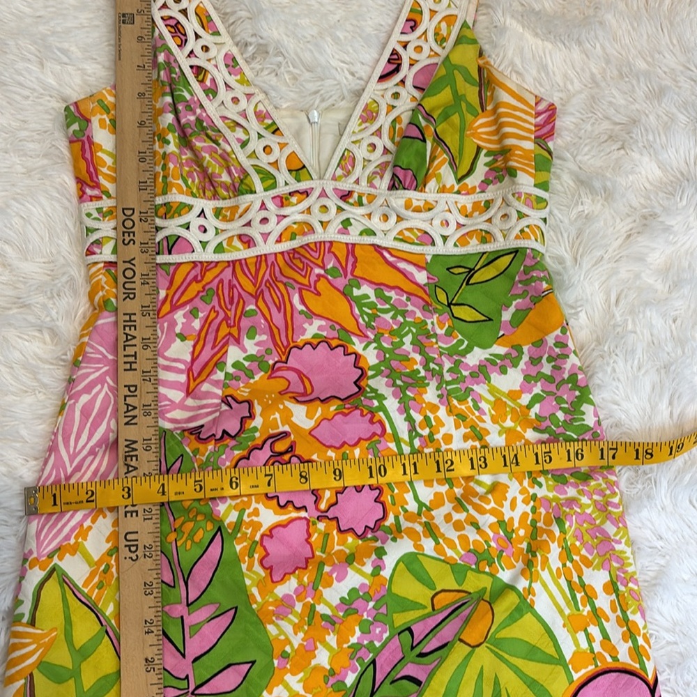 Trina Turk Tropical Print Cotton Shift Dress Size 4 - Picture 9 of 12